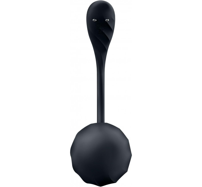 Вібратор у трусики Satisfyer Ribbed Petal з додатком та пультом, чорний