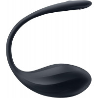 Вібратор у трусики Satisfyer Ribbed Petal з додатком та пультом, чорний