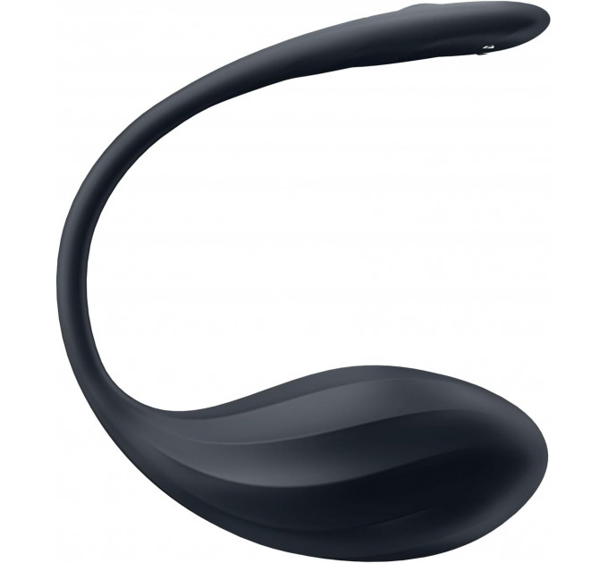 Вібратор у трусики Satisfyer Ribbed Petal з додатком та пультом, чорний