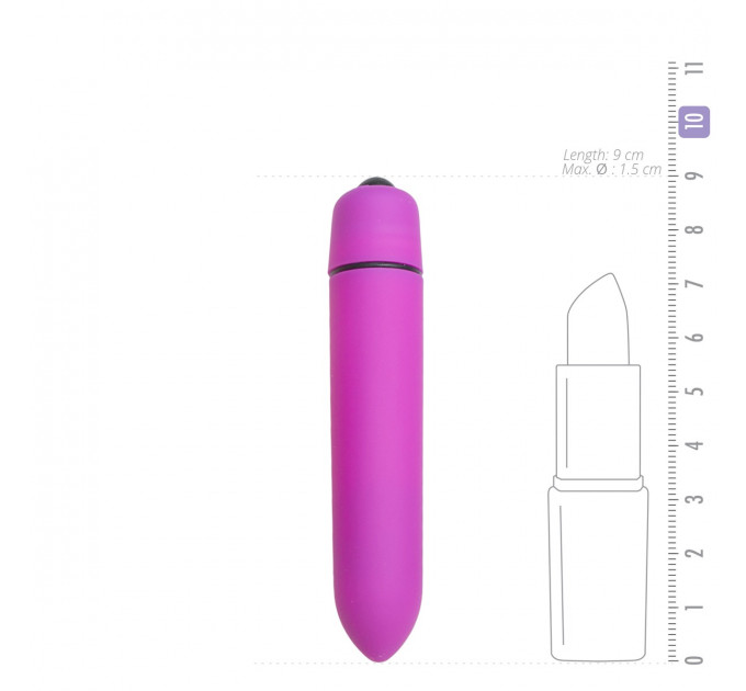 Вибропуля Easytoys, фиолетовая, 9 х 1.5 см