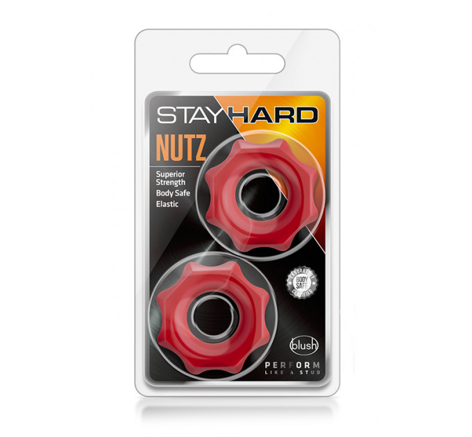 Набор эрекционных колец STAY HARD NUTZ RED