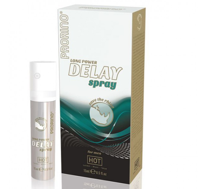 Продовжуючий та ерекційний спрей для чоловіків Prorino long power Delay Spray, 15 мл