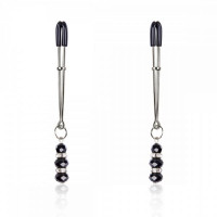 F61295 Зажимы на соски с камнями и стразами Nipple play Silver