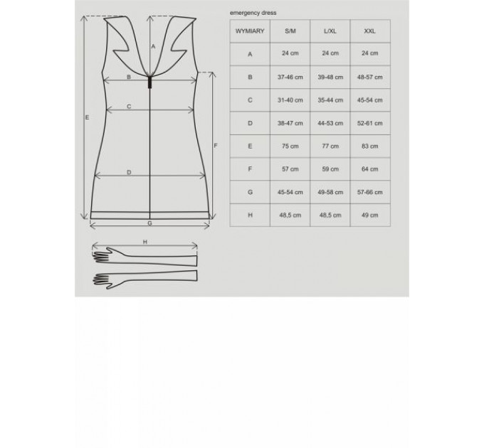 Медсестра сукня + рукавички emergency dress stetoskop obsessive SM