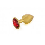 Анальная пробка Gold Metal Red, M