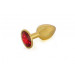 Анальная пробка Gold Metal Red, M