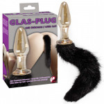 Анальная пробка стеклянная You2Toys Glass Plug с пушистым хвостом