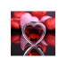 Анальная пробка стеклянная ADAM ET EVE RED HEART GEM GLASS PLUG LARGE