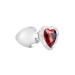 Анальная пробка стеклянная ADAM ET EVE RED HEART GEM GLASS PLUG LARGE