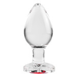Анальная пробка стеклянная ADAM ET EVE RED HEART GEM GLASS PLUG LARGE