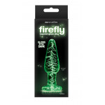 Анальна пробка скляна NS Novelties, що світиться FIREFLY GLASS TAPERED PLUG MEDIUM CLEAR