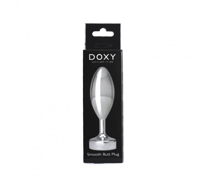 Анальная пробка металлическая Doxy Smooth Butt Plug, серебристая