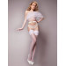 Чулки белые Ballerina's Secret 20 den с кружевным верхом, S/M