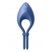 Эрекцинное виброкольцо с функцией управления телефоном Satisfyer Bullseye синий