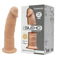 Фаллоимитатор из силикона двойной плотности Silexd Model 2 ( 7'5") ZM01 на присоске, телесный