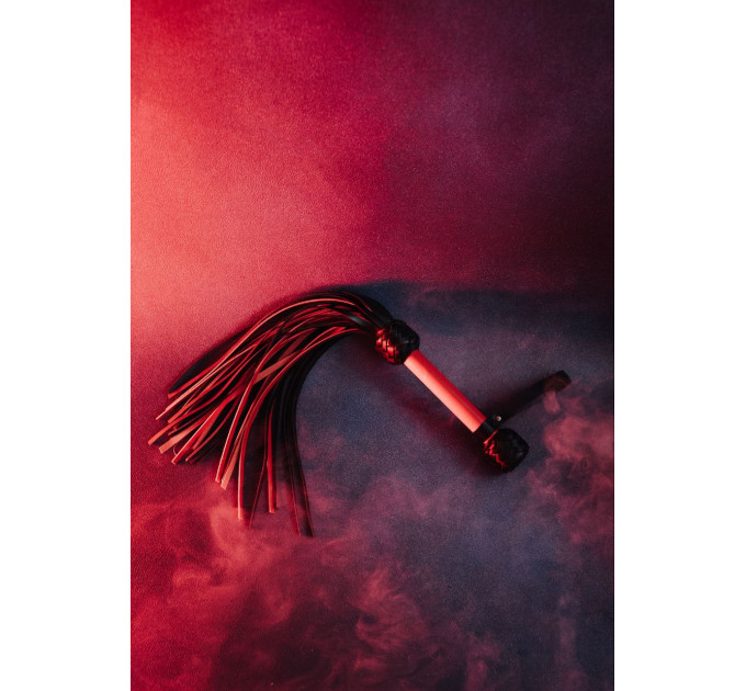 Флоггер модель Flog3-35хвостов RED/Black (Кожа) N