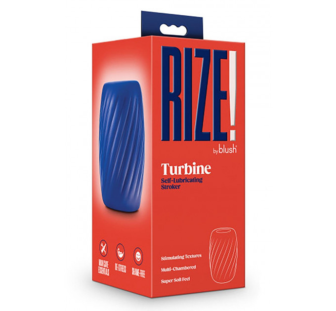 Мастурбатор самосмазывающийся Blush Rize синий, 10.1 см