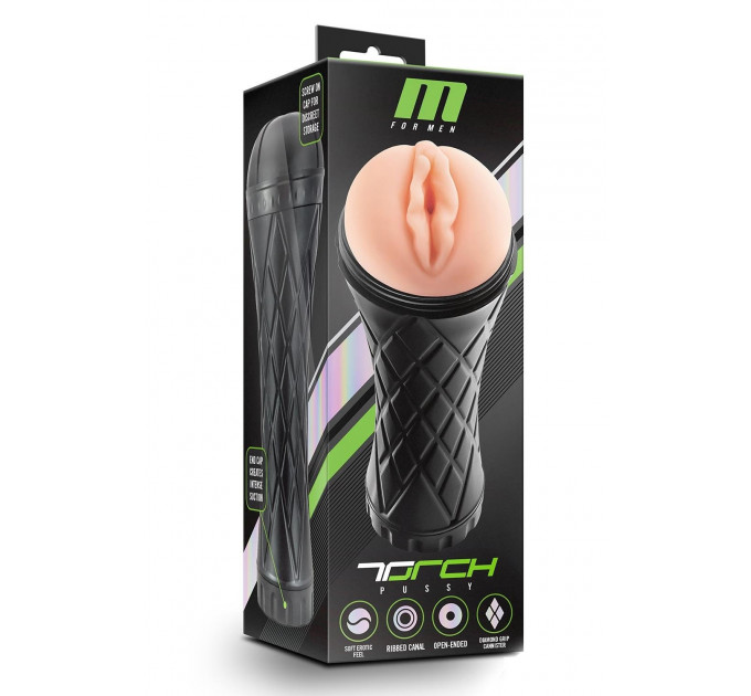 Мастурбатор в колбе вагина M FOR MEN THE TORCH PUSSY VANILLA