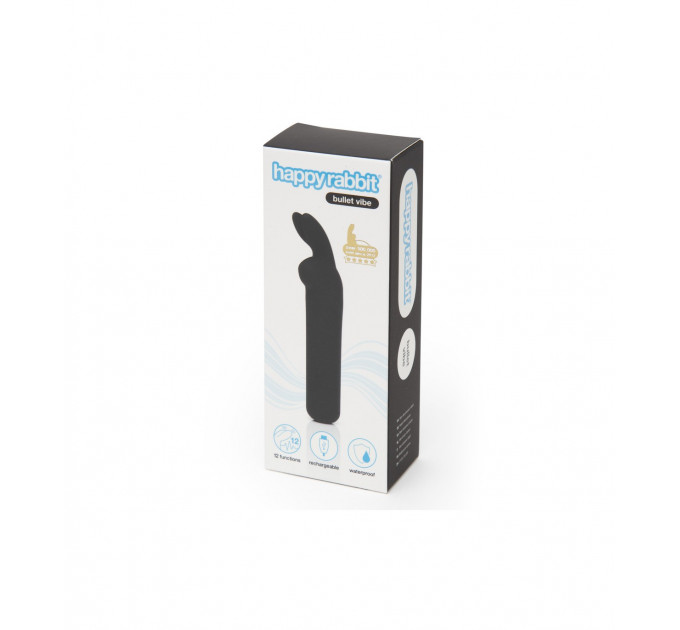 Мини вибратор Happy Rabbit Rechargeable Bullet BLACK