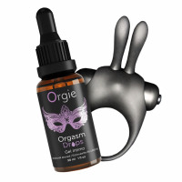 Набор эрекционное виброкольцо и капли для клитора Orgie ORGASMIC BUNNY Набор эрекционное виброкольцо и капли для клитора Orgie ORGASMIC BUNNY