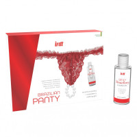 Набор Intt Brazilian Panty из красных трусиков и лубриканта Набор Intt Brazilian Panty из красных трусиков и лубриканта