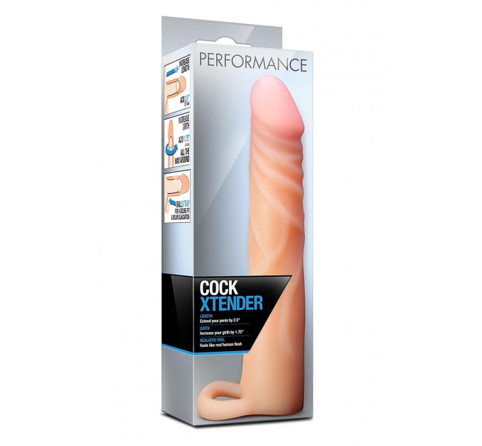 Насадка на пеніс кібершкіра Blush PERFORMANCE cock XTENDER BEIGE