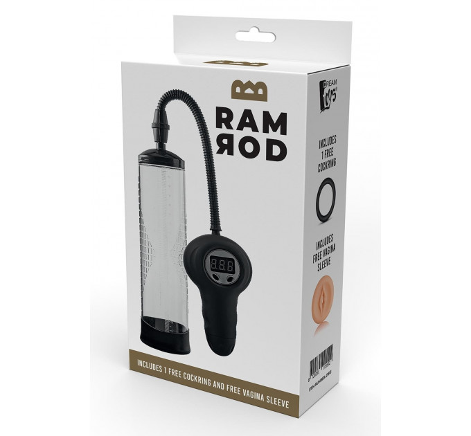 Помпа вакуумна автоматична Dreamtoys Ramrod з манометром, прозора