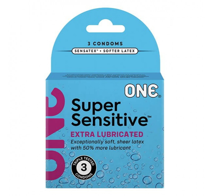 Презервативы супертонкие ONE Super Sensitive (цена за упаковку, 3 шт)