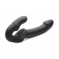 Страпон двойной Evoke Vibrating Strapless Strap-On - Черный