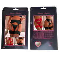 Стрейч-трусики та пояс для панчіх Star Night з високою талією на 2 гачках ззаду, чорний