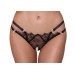 Стринги кружевные Cottelli Collection с открытым доступом, черные, S/M