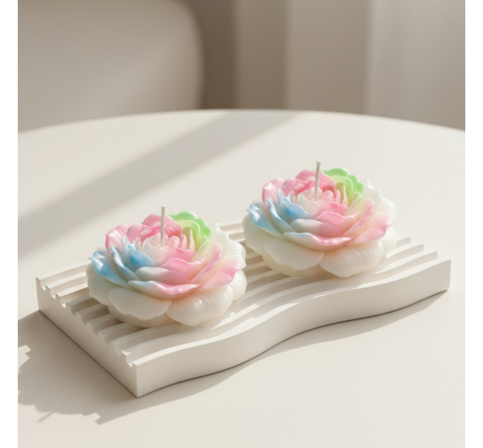 Свічка люмінесцентна півонія GlowKink низькотемпературна, різнокольорова, L