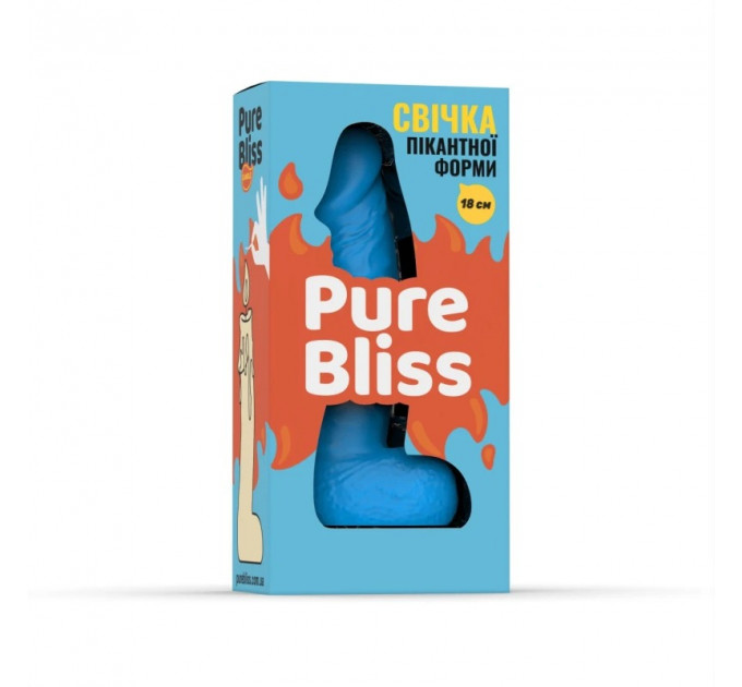 Свічка пікантної форми Pure Bliss BIG Blue блакитна, 18 см