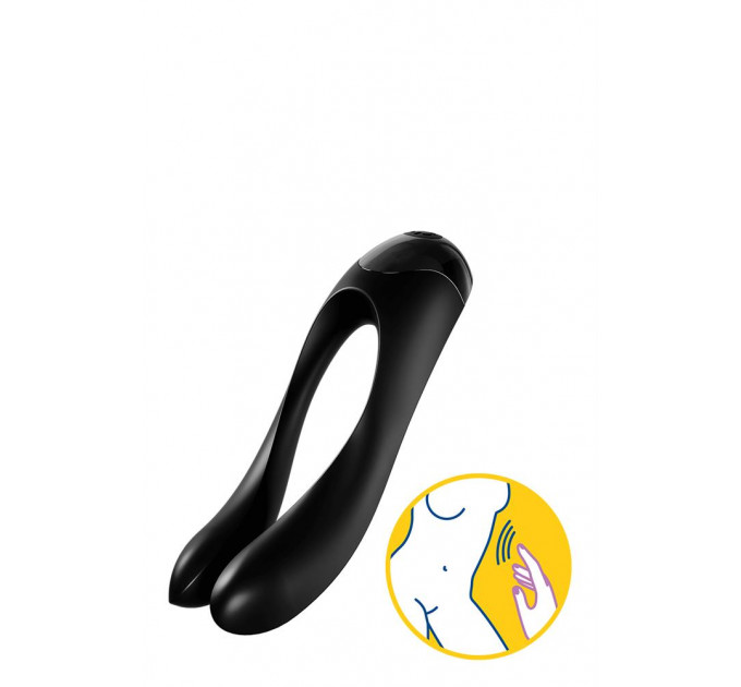 T360138 Универсальный мини вибратор на палец Satisfyer Candy Cane black
