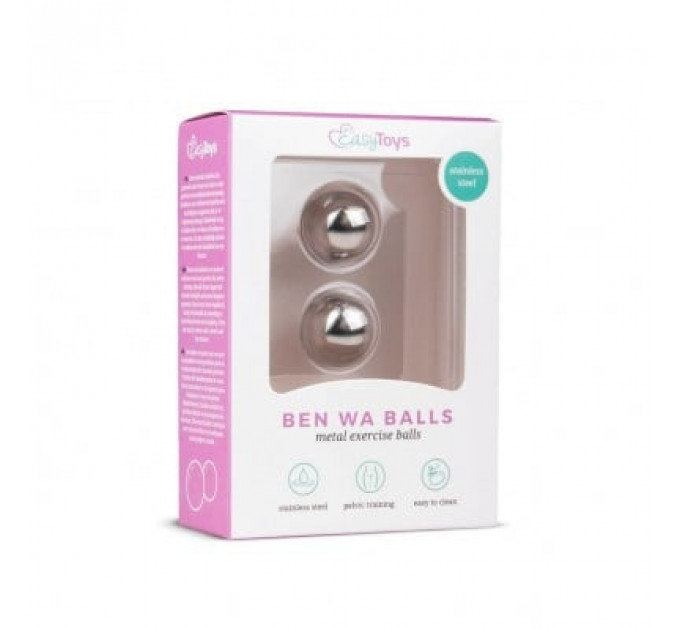 Вагинальные шарики Silver ben wa balls, 19 мм