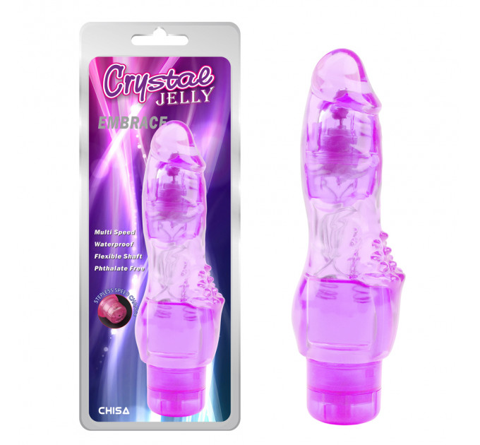 Вібратор Chisa Crystal Jelly Embrace з рельєфом в області клітора для додаткової стимуляції