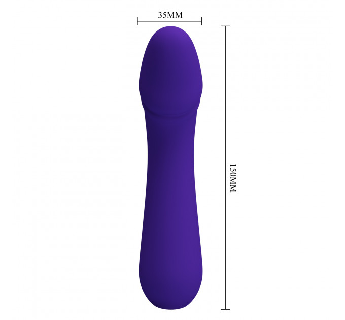 Вибратор для точки G Pretty Love Cetus фиолетовый, 15 х 3.5 см