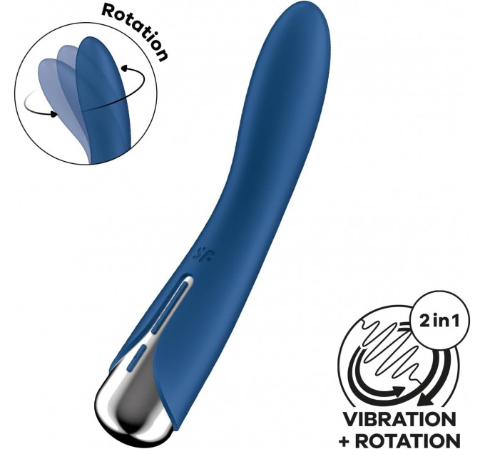 Вибратор для точки G вращающийся Satisfyer Spinning Vibe 1, синий