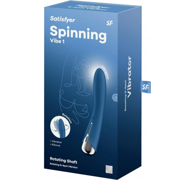 Вибратор для точки G вращающийся Satisfyer Spinning Vibe 1, синий