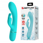 Вібратор-кролик Pretty Love Scocco, блакитний, 20 х 3.6 см