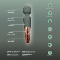 Вібратор-мікрофон Sweet Em, зелений із золотою ручкою