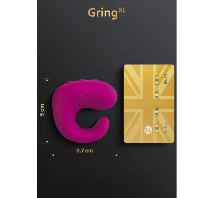 Вибратор на пальцы GVIBE GringXL Sweet Raspberry, малиновый