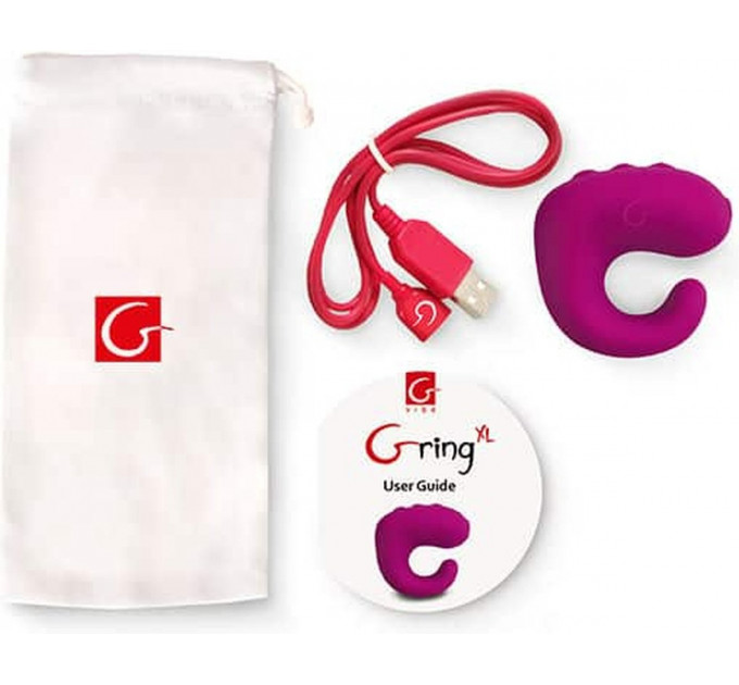 Вибратор на пальцы GVIBE GringXL Sweet Raspberry, малиновый
