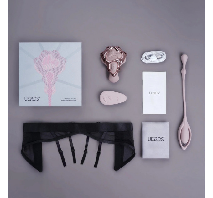 Вібратор-трусики з пультом UPKO UEROS зі знімним віброяйцем, рожевий