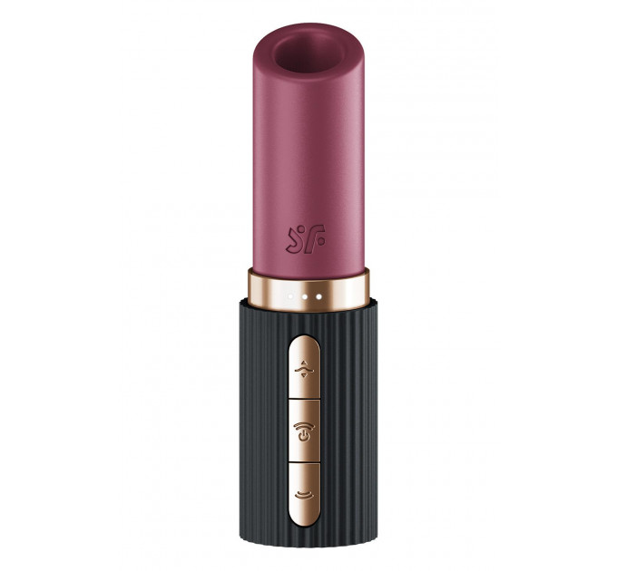 Вібратор у формі помади Satisfyer Pro 2 Kiss з вакуумною стимуляцією, червоний