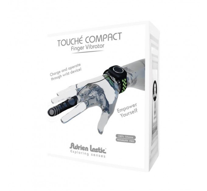 Вибронасадка на палец Adrien Lastic Touche Compact S с проводным пультом, черная