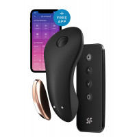 Вибратор в трусики с пультом и функцией управления со смартфона Satisfyer Little Secret черный