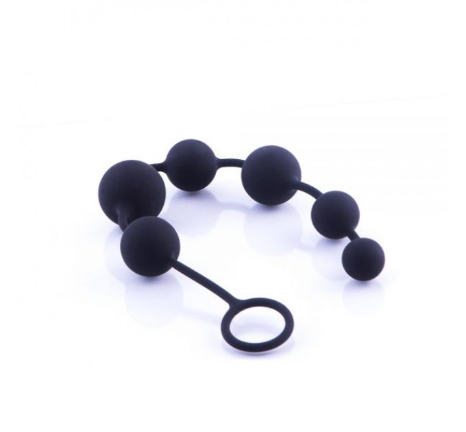 Анальные шарики Black Silicone Large