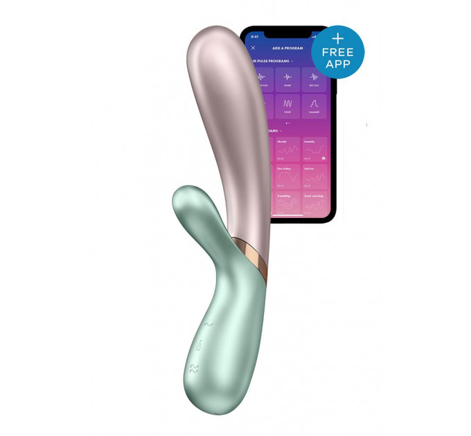 T360177 Двойной смарт вибратор с функцией нагрева Satisfyer Hot Lover green