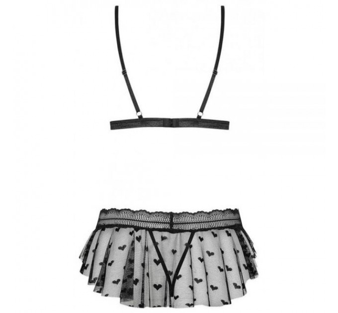 Комплект Obsessive Heartia set 3-pcs black S/M